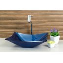 Ver imagem 2 de Kit: Cuba de vidro Retangular Azul Marine + Torneira Link Alta + Válvula