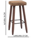 Ver imagem 3 de Kit 3 Banquetas Altas Quadradas Pés Madeira Modelo Paris:capuccino