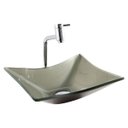 Ver imagem 1 de Kit: Cuba de vidro Retangular Bege + Torneira Link Alta + Válvula