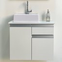 Ver imagem 3 de Balcão Gabinete Banheiro Parma com Cuba 100% Mdf - 60cm