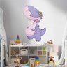 Adesivo de Parede Dinossauro Baby Roxo-Gigante 129x85cm - 1