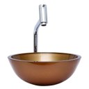 Ver imagem 1 de Kit: Cuba Redonda 35 Cm Bronze + Torneira Link Alta + Válvula Click