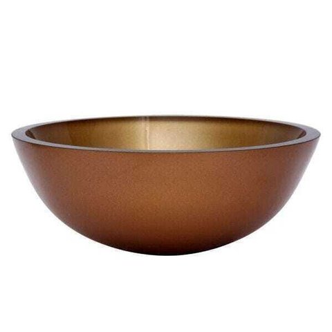 Cuba de Vidro para Banheiros e Lavabos 35cm - Bronze