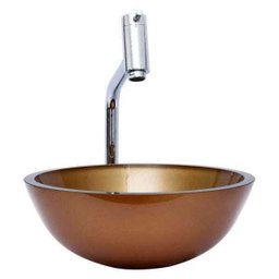Cuba de Vidro para Banheiros e Lavabos 35cm - Bronze - 2