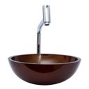 Ver imagem 2 de Cuba de Vidro para Banheiros e Lavabos 35 Cm - Marrom