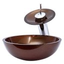 Ver imagem 3 de Cuba de Vidro para Banheiros e Lavabos 35 Cm - Marrom