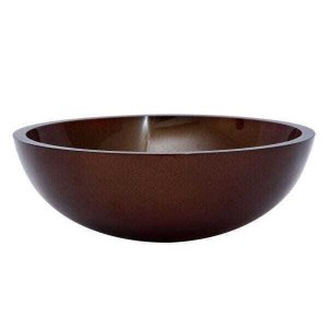 Cuba de Vidro para Banheiros e Lavabos 35 Cm - Marrom