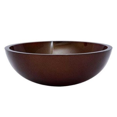 Cuba de Vidro para Banheiros e Lavabos 35 Cm - Marrom