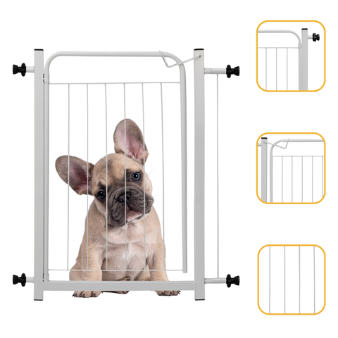 Portão Pet Branco Proteção Criança Bebê Cachorro Cão com Extensor 05cm Itagold