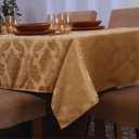 Ver imagem 2 de Toalha de Mesa Jantar 8 Lugares Jacquard 2,50x1,40m Dourado