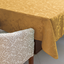Ver imagem 1 de Toalha de Mesa Jantar 8 Lugares Jacquard 2,50x1,40m Dourado