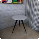 Ver imagem 3 de Mesinha Lateral De Canto Para Sala e Quarto Redonda P.B