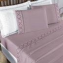 Ver imagem 2 de Jogo de Cama 300 Fios Bordado Casal Padrão Infinity 04 Peças - Frapê de Uva Bia Enxovais