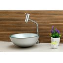 Ver imagem 2 de Kit: Cuba Redonda 35 Cm Prata + Torneira Link Alta + Válvula Click