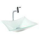 Ver imagem 2 de Cuba de Vidro de Sobrepor para Banheiros e Lavabos Retangular Branca