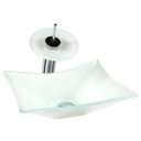 Ver imagem 3 de Cuba de Vidro de Sobrepor para Banheiros e Lavabos Retangular Branca