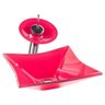 Cuba de Vidro para banheiros e lavabos - Quadrada RT 34 Cm - Rosa - 3