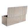 Calçadeira Baú Recamier King 190CM Grécia Suede Bege - D A DECOR - 3