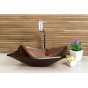 Ver imagem 2 de Kit: Cuba de vidro Retangular Marrom + Torneira Link Alta + Válvula