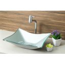 Ver imagem 2 de Kit: Cuba de vidro Retangular Prata + Torneira Link Alta + Válvula