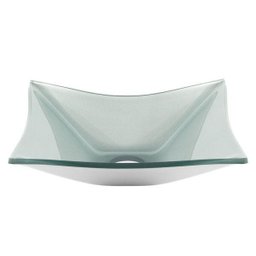 Kit: Cuba de vidro Retangular Prata + Torneira Link Alta + Válvula - 4