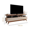 Ver imagem 4 de Rack para Sala de TV 65" Retro 2 Gavetas Vivare Wood 1.6 Anto:OffWhite/Freijó