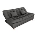 Ver imagem 3 de Sofá Cama Duda Linho Linho Chumbo Matrix Sala Premium Original Linho 3 Lugares