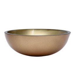 Cuba de Vidro para Banheiros e Lavabos 35 Cm - Dourado - 1