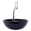 Ver imagem 1 de Kit: Cuba Redonda 35 Cm Preta + Torneira Link + Válvula + Sifão