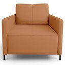 Ver imagem 3 de Poltrona Decorativa para Sala Living Pés Industrial Domani L06 Couro Caramelo - Lyam Decor