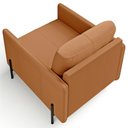 Ver imagem 7 de Poltrona Decorativa para Sala Living Pés Industrial Domani L06 Couro Caramelo - Lyam Decor