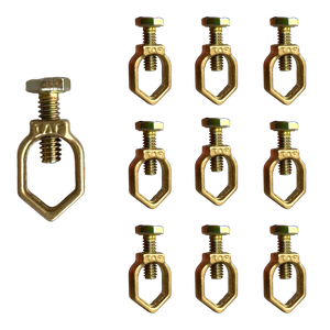 Kit 10 Grampo Reforçado Conector para Haste Aterramento 1/2