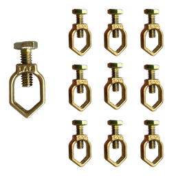 Kit 10 Grampo Reforçado Conector para Haste Aterramento 1/2 - 1