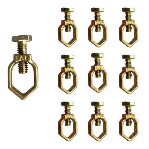 Kit 10 Grampo Reforçado Conector para Haste Aterramento 1/2