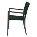 Ver imagem 3 de Cadeira Marília Corda Náutica Base em Alumínio Premium Preto/verde Musgo