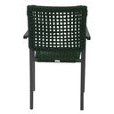 Ver imagem 4 de Cadeira Marília Corda Náutica Base em Alumínio Premium Preto/verde Musgo