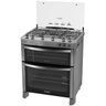 Fogão Piso Diamante 5 Bocas Inox Duplo Forno Esmaltec 127V 0104001281 - 3