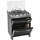 Ver imagem 2 de Fogão Piso Diamante 5 Bocas Inox Duplo Forno Esmaltec 127V 0104001281