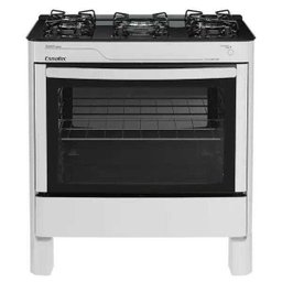 Fogão Agata Glass Piso 5 Bocas Branco Esmaltec Bivolt 0104002093 - 1