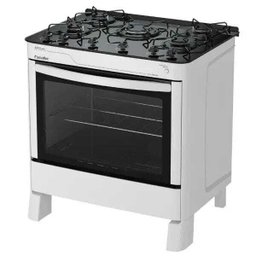 Fogão Agata Glass Piso 5 Bocas Branco Esmaltec Bivolt 0104002093 - 2