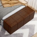 Ver imagem 1 de Puff Decorativo Living Sala de Estar 195 cm Roma W01 Couríssimo Marrom - Lyam Lyam Decor