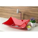 Ver imagem 3 de Kit: Cuba de vidro Retangular Vermelha + Torneira Link Alta + Válvula