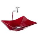 Ver imagem 1 de Kit: Cuba de vidro Retangular Vinho + Torneira Link Alta + Válvula