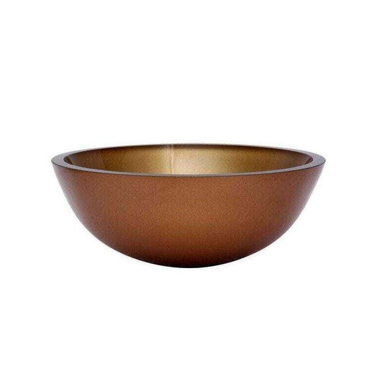 Cuba de Vidro para Banheiros e Lavabos 30 Cm - Bronze