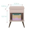 Ver imagem 2 de Mesa de Cabeceira Retrô Melissa 1 Gaveta Phoenix Cor Rose