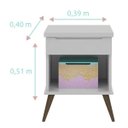 Ver imagem 2 de Mesa de Cabeceira Retrô Melissa 1 Gaveta Phoenix Cor Cinza