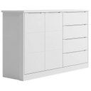 Ver imagem 2 de Cômoda Infantil 2 Portas e 4 Gavetas Pérola Branco - Phoenix