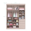 Ver imagem 2 de Guarda-Roupa Infantil Diamante 3 Portas Phoenix Cor Rose