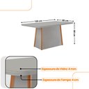 Ver imagem 4 de Mesa de Jantar Diane 120cm Tampo Mdf Vidro com 4 Cadeiras Lisboa Moderna Mobília