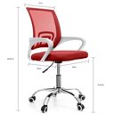 Ver imagem 4 de Cadeira de Escritório com Base Cromada Prizi Essencial